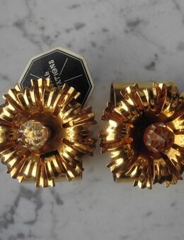 Crystal Temptations 24K vergoldet Österreich Kristall: 2 Serviettenringe "Blüte" zus. 15,- - Flensburg