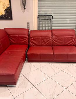 Echtleder Couch in L-Form - Saarlouis Zentrum
