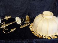 Lampe, Deckenlampe, Messing, höhenverstellbar, 70er (?) - Gütersloh