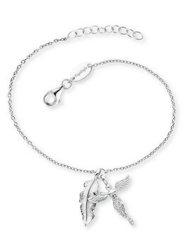 Engelsrufer Armband Feder & Engel, ERB-FEDER-ANGEL, mit Zirkonia (synth)