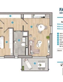 Vor den Toren Aachens: Attraktive 2-Zi.-Wohnung mit optimaler Raumaufteilung - Würselen