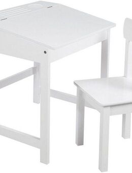 roba® Kinderschreibtisch Schulpult, weiß, inkluisve Stuhl