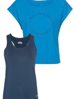 FAYN SPORTS Trainingsshirt 2-tlg. Shirt & Top (Spar-Set, 2-tlg) Top mit Ringerrücken