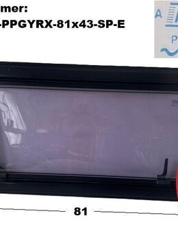 Hobby Wohnwagenfenster Parapress gebraucht ca 81 x 43 (zB Hobby 470 BJ 93 blau) PPGY-RX D2167 Sonderpreis (ausgebrochene Ecke) KÜCHENFENSTER - Schotten Zentrum