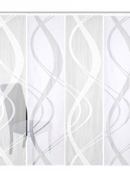 HOME WOHNIDEEN Schiebegardine TIBASO (4 St), Paneelwagen, halbtransparent, Wirkware, halbtransparent