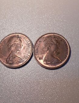 L8 Bermuda 2er Lot < 2 Stück 1 Cent 1971 Bronze, KM# 15 - Cottbus