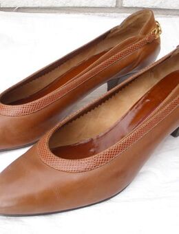 Ramirez Leder Pumps Gr. 41 cognac braun Damen Schuhe 7,- - Flensburg