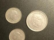 3 Stück Münze Spanien 50 und 5 Pesetas 1957 PTAS Peseten Franco - Essen