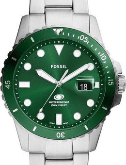 Fossil Quarzuhr FOSSIL BLUE FS6033, Armbanduhr, Herrenuhr, Datum, Edelstahlarmband, bis 10 bar wasserdicht