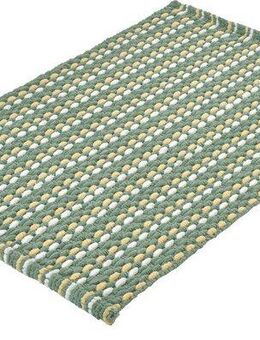 Kleine Wolke Badematte Loop, Höhe 12 mm, beidseitig nutzbar, fußbodenheizungsgeeignet, schnell trocknend, Baumwolle, Polyester, rechteckig, Badteppich, weiche Chenillequalität, gestreift, handgewebt