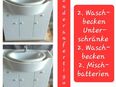 1 WASCHBECKEN UNTERSCHRÄNKE SCHRANK WEISS KLAVIERLACK BAD in 90419