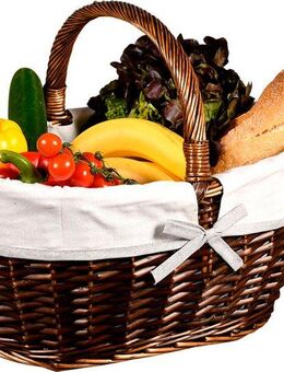 KESPER® Einkaufskorb, Weidengeflecht mit Textilfutter