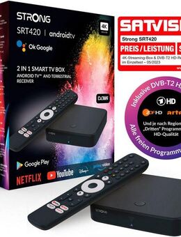 Strong Streaming-Box SRT 420, Video-Streaming: Netflix, Youtube, Amazon Prime Video, Disney+
