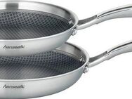 Hanseatic Pfannen-Set hanseatic, Edelstahl (Set, 2-tlg., 1x Pfanne Ø 24 cm - 1,6 l, 1x Pfanne Ø 28 cm - 2,4 l), Dreischicht-Material, Edelstahl-Wabenstruktur, Induktion