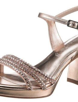 Tamaris Sandalette, Blockabsatz, Abendschuh, Festtagsschuh, funkelnde Strasssteinchen