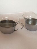 2 St. Teegläser mit Teeglashaltern UNBENUTZT in 42327