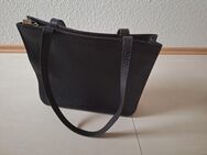 Leder-Handtasche schwarz, 33 x 30 cm - Usingen