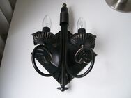 Wandlampe, Stahl, schwarz, rustikal, für Kerzenbirnen - Erftstadt