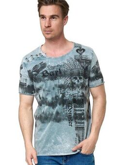 Rusty Neal T-Shirt in lässiger Batik-Optik
