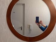 Wandspiegel rund auf Teakholz - Dortmund