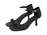 Tommy Hilfiger KITTEN HEEL SANDAL LEATHER High-Heel-Sandalette, Stilettoabsatz, Partyschuh, Abendschuh, verstellbares Fesselriemchen