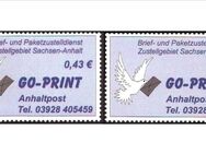 GO-Print: MiNr. 1 - 2, "Brieftaube mit Brief", Satz, pfr. - Brandenburg (Havel)