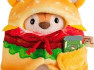 Nici Kuscheltier mymochi, Set Tiger Tiggy 8 cm mit Gurkenglas und Hamburgerkostüm
