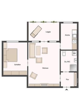 Charmante 2 Zimmer-Wohnung mit Balkon in ruhiger Lage - Ühlingen-Birkendorf