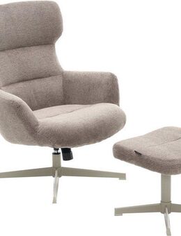 Home affaire Sessel Clarah Relaxsessel, TV-Sessel mit Hocker, 360° Grad drehbar