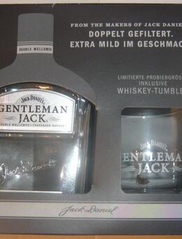 Jack Daniel´s Gentleman Jack inkl. Whiskey-Tumbler leer OVP Set - Amberg