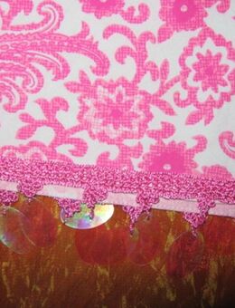 NEU * Stylisch * ausgefallen * Plättchen * Saum-Rand * Blumen * Blüten * Flower- Power * Rock "Jill Stuart" Gr. 38/ S * pink * weiß * - Riedlingen
