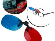 3D Brille ohne Rahmen Kino Clip Überbrille Klicksystem Brillen Aufsatz Rot Blau  9,90 €* - Villingen-Schwenningen