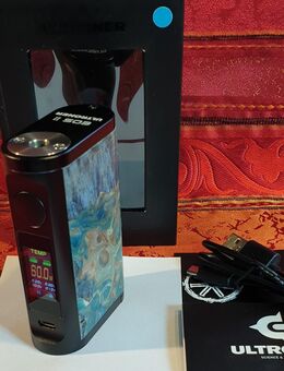 Asmodus x Ultoner Eos 2. Schwarz / Stabwood.GX-180-UTC CHIPSATZ! Neuwertig. FP. 120€.. Akkuträger, Mod Box, Vape, Dampfer. SAMMLUNGSVERKLEINERUNG! - Bühl