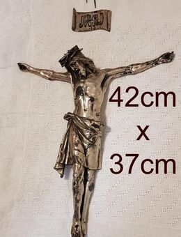 Gr. Jesus Christus Torso Antik Kruzifix Skulptur Altar Kapelle Vortragekreuz Zinn - Nürnberg