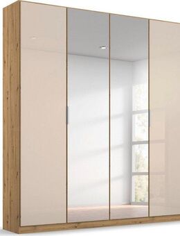 rauch Drehtürenschrank Kleiderschrank Schrank Garderobe KOLUNA mit Glastüren und Spiegel inkl. 2 Innenschubladen sowie extra Einlegeböden MADE IN GERMANY