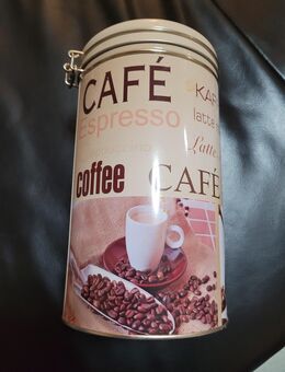 Kaffeedose Blech mit Schrift - Tiefenthal (Landkreis Bad Dürkheim)