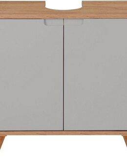 welltime Waschbeckenunterschrank Lund Badunterschrank für wandhängende Waschbecken WC Unterschrank Badezimmerschrank WBU Breite 65cm mit Siphonausschnitt Badschrank