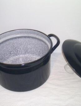 Omas Kochtopf, Schwarz Emailliert, 8 Liter - Marl Zentrum