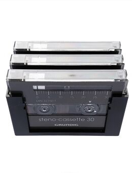 Grundig Steno-Cassetten 30 mit Ständer Stenorette Kassette diverse - Hamburg Hamburg-Nord