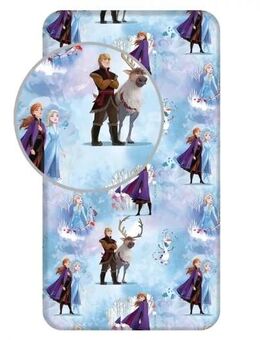 Disney Frozen Blaues Winter Spannbettlaken 90x200 cm - Neumünster