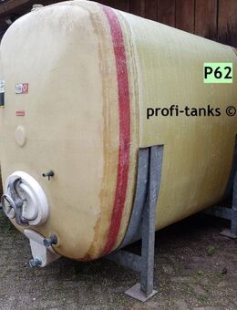 P62 gebrauchter 5.000 L Polyestertank GFK-Tank Rotband Lagerbehälter Wassertank Futtermitteltank Regenwasser Lagertank Sickersafttank Melassetank Molketank Rapsöltank - Nordhorn