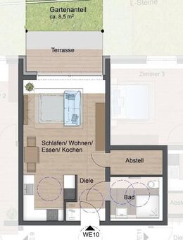 Wohnquartier am Kocher, barrierefreie EG Wohnung mit Personenaufzug, Gartenteil und Terrasse - Gaildorf