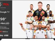 TCL 98C803X7 Mini-LED-Fernseher (248 cm/98 Zoll, 4K Ultra HD, Google TV, Smart-TV, QLED, Dolby Vision, Apple TV, Multi-HDR, Smart-TV, 144 Hz)