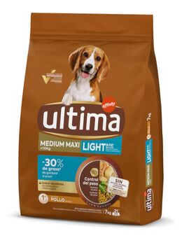 2 kg gratis! 7 kg / 12 kg / 14 kg / 18 kg Ultima - 7 kg Medium / Maxi Light Adult Huhn