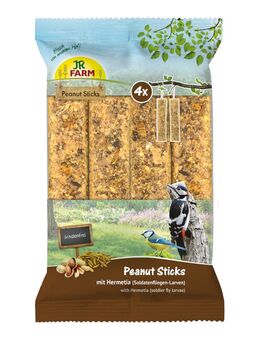 JR Farm 4x Peanut Sticks Schalenfrei 640 g - mit Hermetia