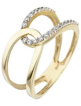 JOBO Goldring, 375 Gold mit Zirkonia