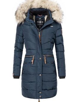 Navahoo Steppmantel Paula stylischer Winter Parka m. edlem Fellimitat