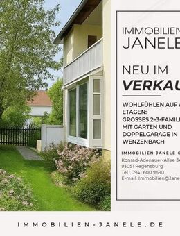 Wohlfühlen auf allen Etagen: Großes 2–3-Familienhaus mit Garten und Doppelgarage in Wenzenbach - Wenzenbach