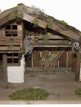 Alfred Kolbe Krippe Krippenstall für 12 cm Figuren, Weihnachtsdeko (1-tlg), Echtholz