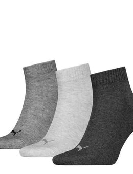 PUMA Kurzsocken (3-Paar) Atmungsaktiv, Rippenbündchen, weiche Baumwollmischung